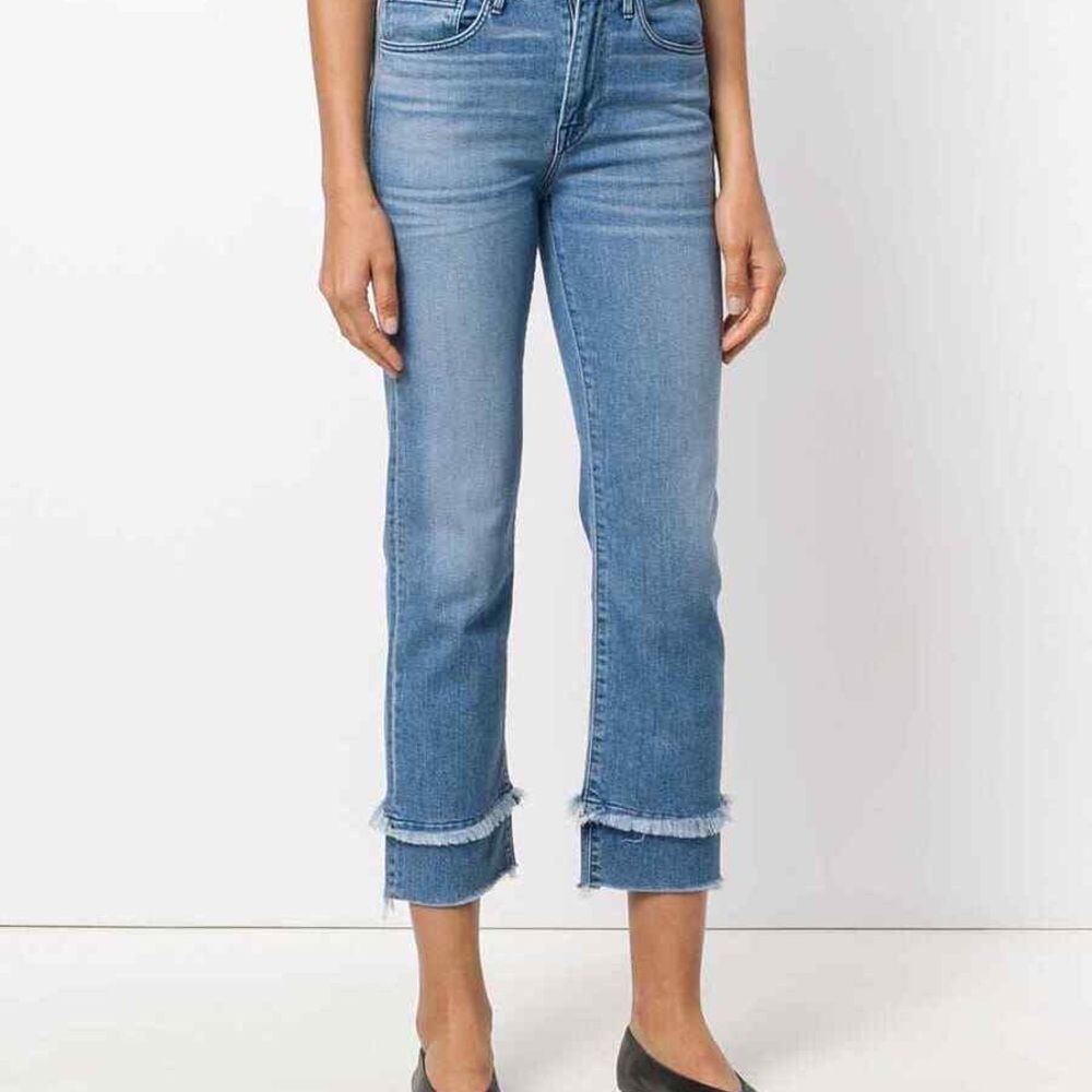 3x1 Cropped Frayed Raw Hem Jeans- Size 24